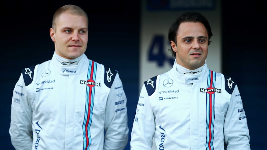 Williams drivers Valtteri Bottas and Felipe Massa