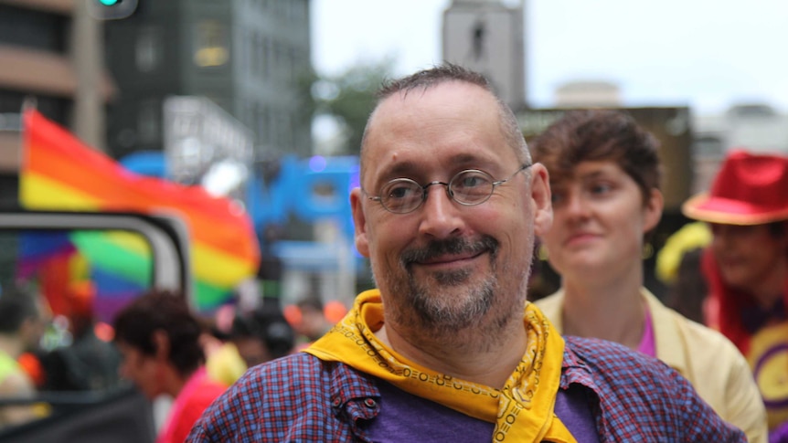 Intersex advocate Morgan Carpenter at Mardi Gras