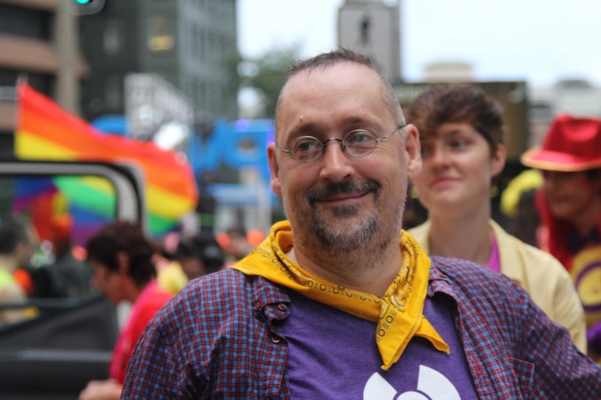 Intersex advocate Morgan Carpenter at Mardi Gras