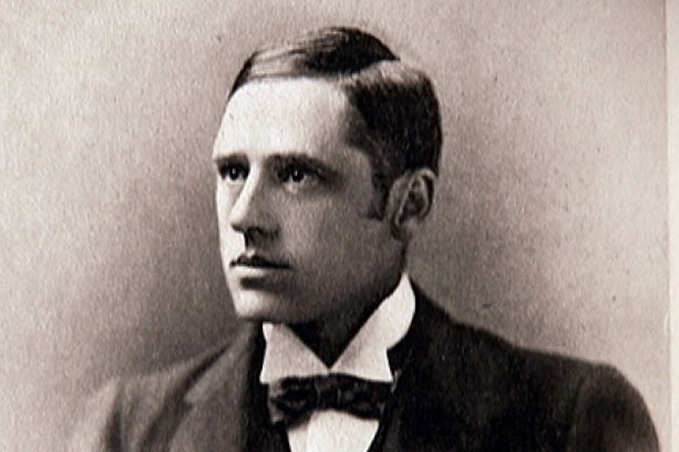 undated black and white photo of Banjo Paterson