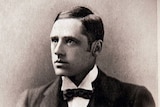 undated black and white photo of Banjo Paterson