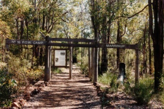 The entrance to the former POW camp inside the Marrinup State Forest, 2004.