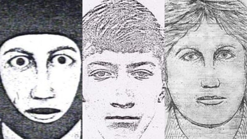 A composite of three police sketches of the East Side Rapist