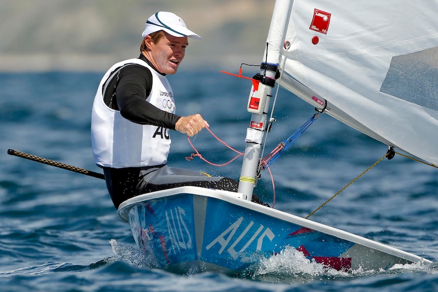 Top-ranked Tom Slingsby continues his push for gold in the Laser class.