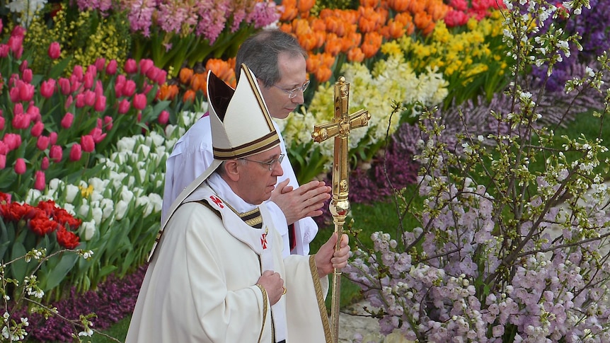 Pope Francis leads the Easter celebrations at St Peter's Square