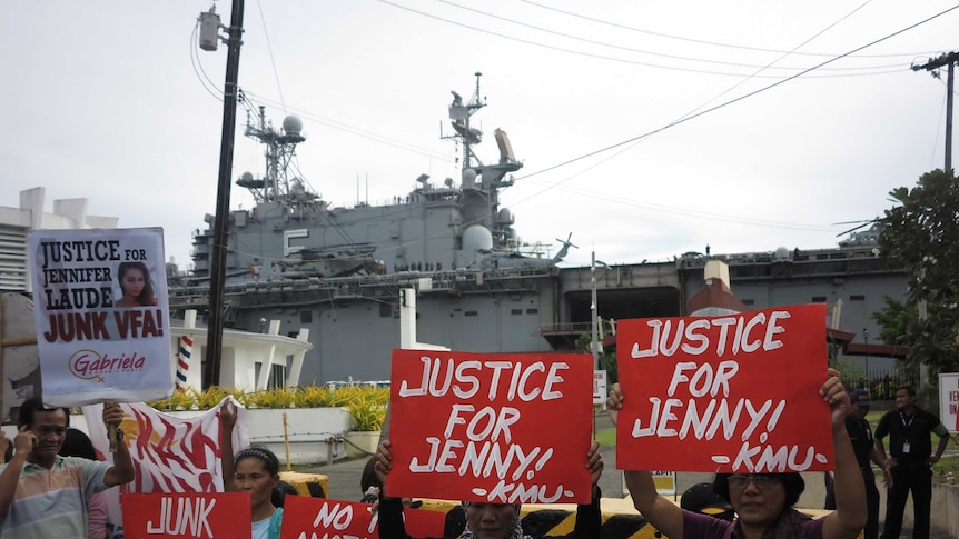 Relatives and supporters of murdered Filipino transgender Jeffrey Laude also known as Jennifer