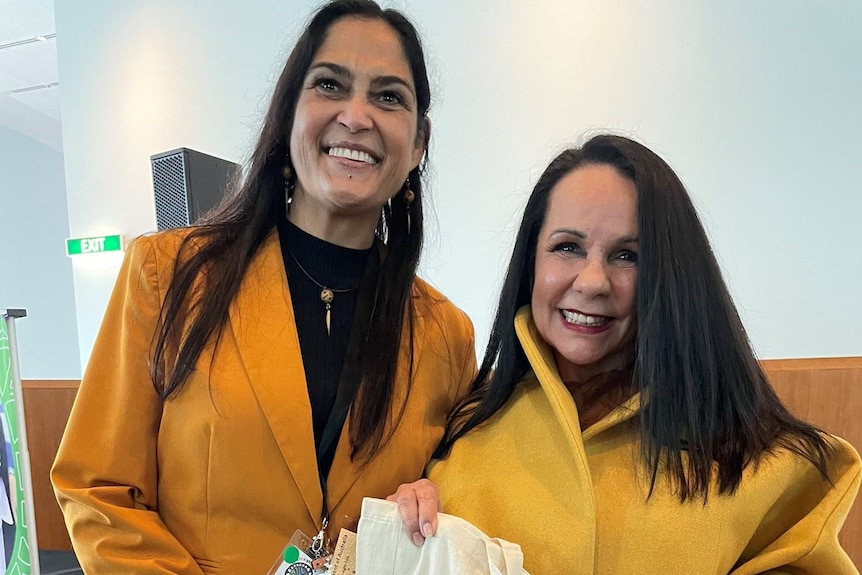 Kelli Owen at the Straight Talk Summit with the Federal Minister for Indigenous Australians, Linda Burney