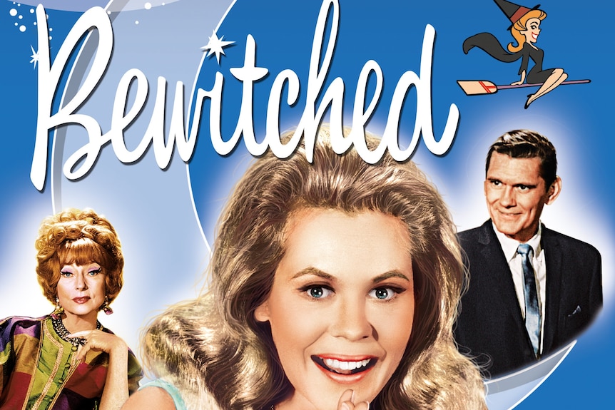 Coloured posted of the lead characters of Bewitched 