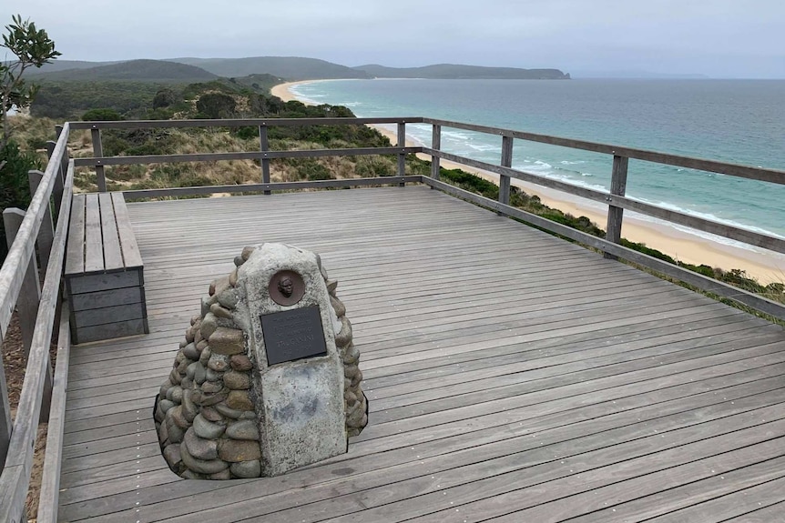 The Truganini memorial at the Bruny Island lookout.
