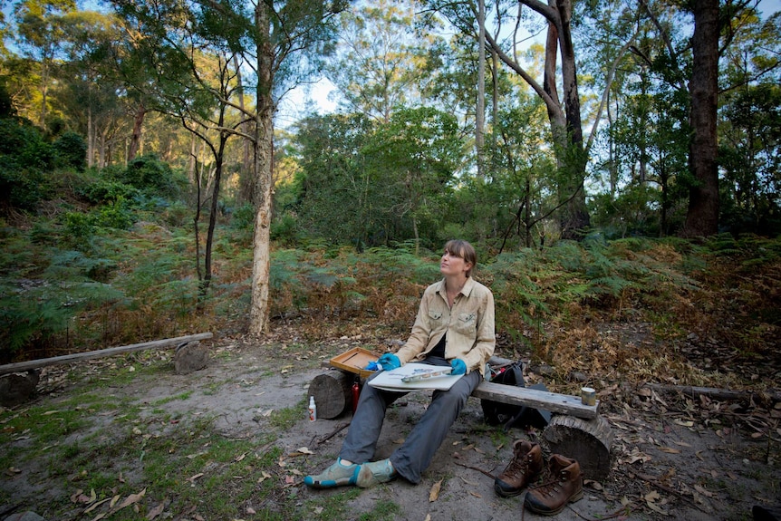 Michelle Teear in a bush environment. Ausnew Home Care, NDIS registered provider, My Aged Care