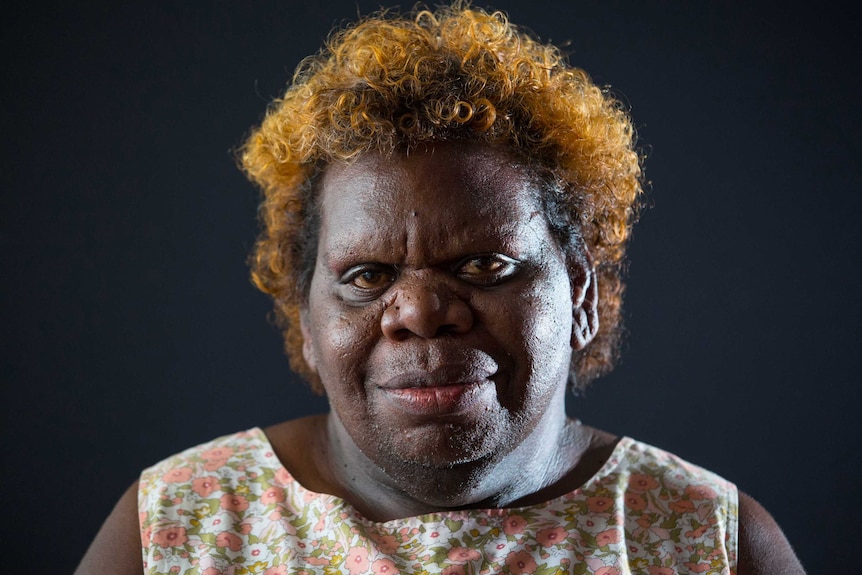 A portrait of aunty Crystal Love from the Tiwi Islands.