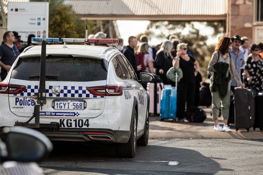 Police cordon off a train station