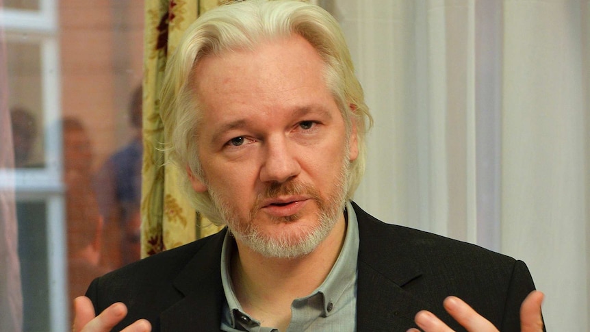 Julian Assange at the Ecuador embassy