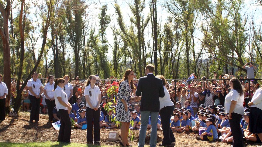 The Duke and Duchess of Cambridge at a tree-planting ceremony