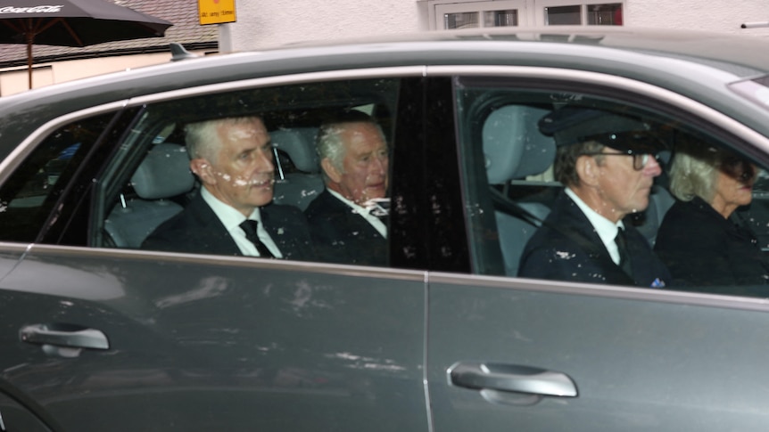 King Charles III leaves Balmoral as he prepares to make his first address after Queen’s death