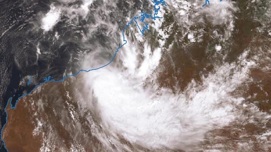 Weather map of cloud over WA.