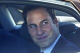Britain's Prince William is driven away from Sydney's Kingsford Smith airport