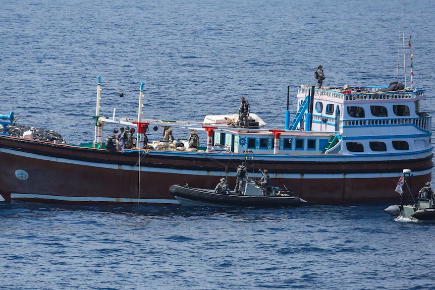 HMAS Darwin conducting Maritime Security Operations in Middle East Region