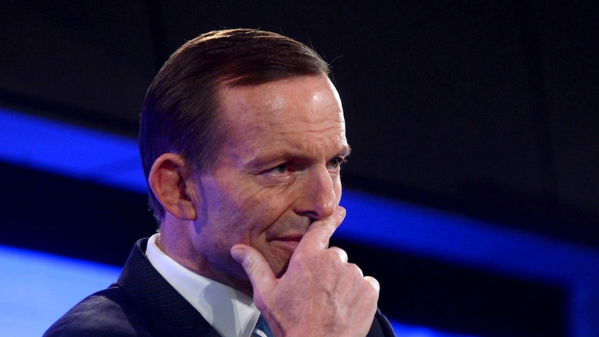 Then Opposition Leader Tony Abbott speaks at the National Press Club, September 2, 2013.