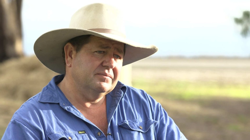 Peter Mailler on his farm near Goondiwindi