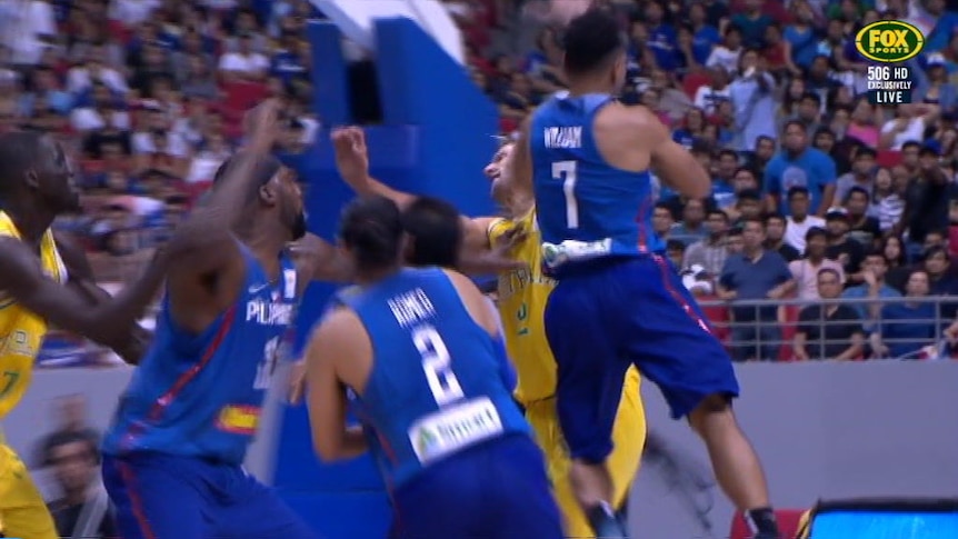 Boomers and Philippines match erupts in 'sickening' brawl that sees match abandoned