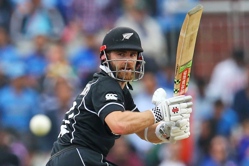 Kane Williamson batting against India