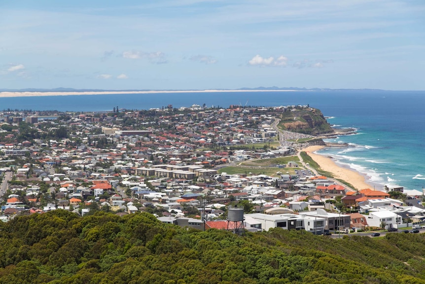The view over the Newcastle suburb Merewether.