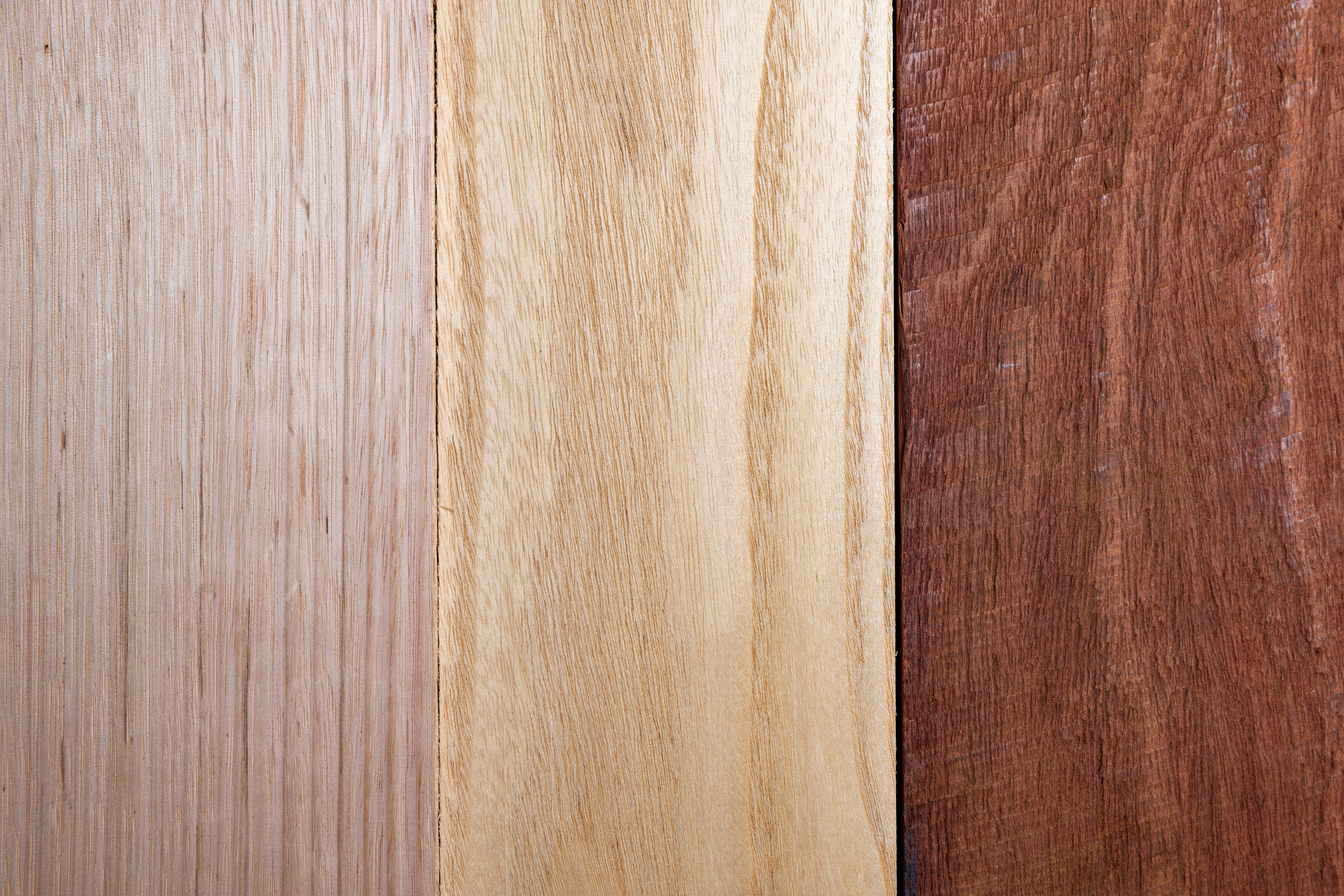 Three types of timber. 