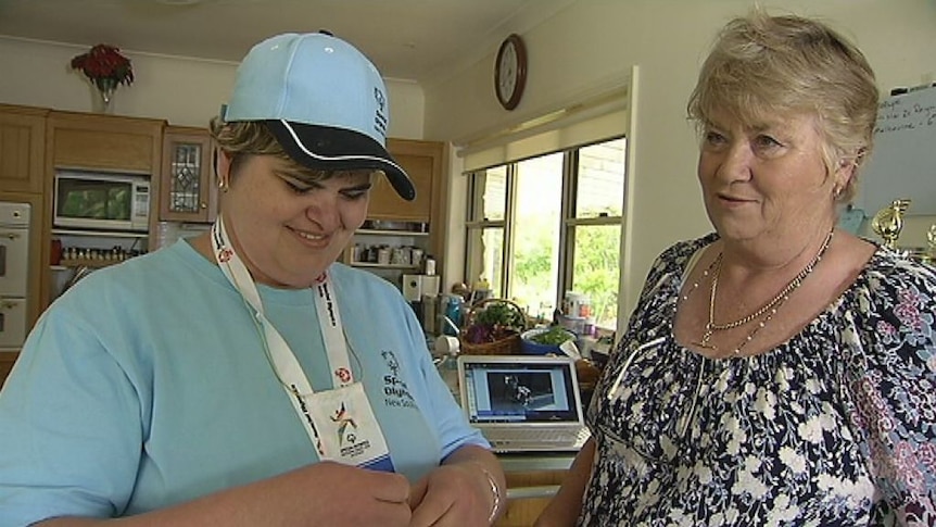 Special Olympics volunteer Marilyn Caruana and daughter.