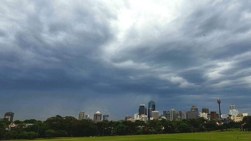 clouds looming over Sydney