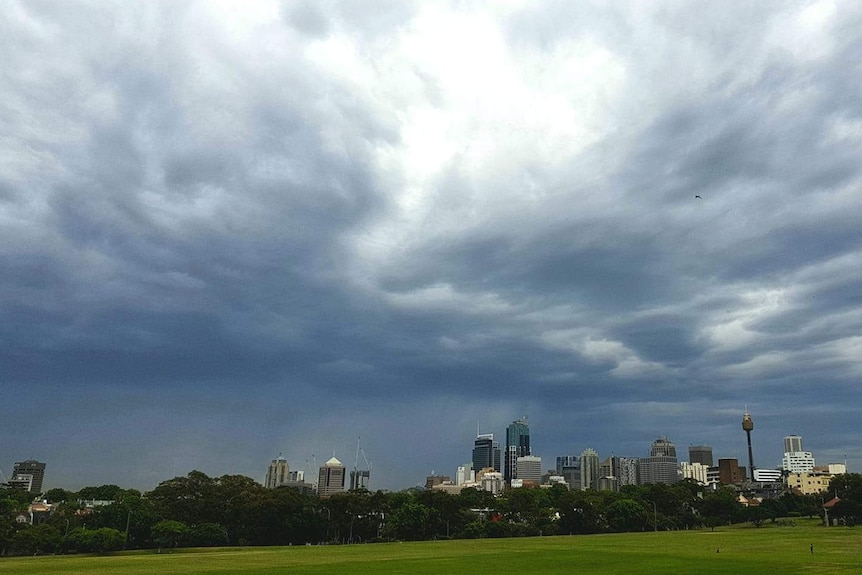 clouds looming over Sydney
