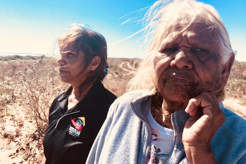 Aged care worker Faye Dean and Winnie Coppin (right).