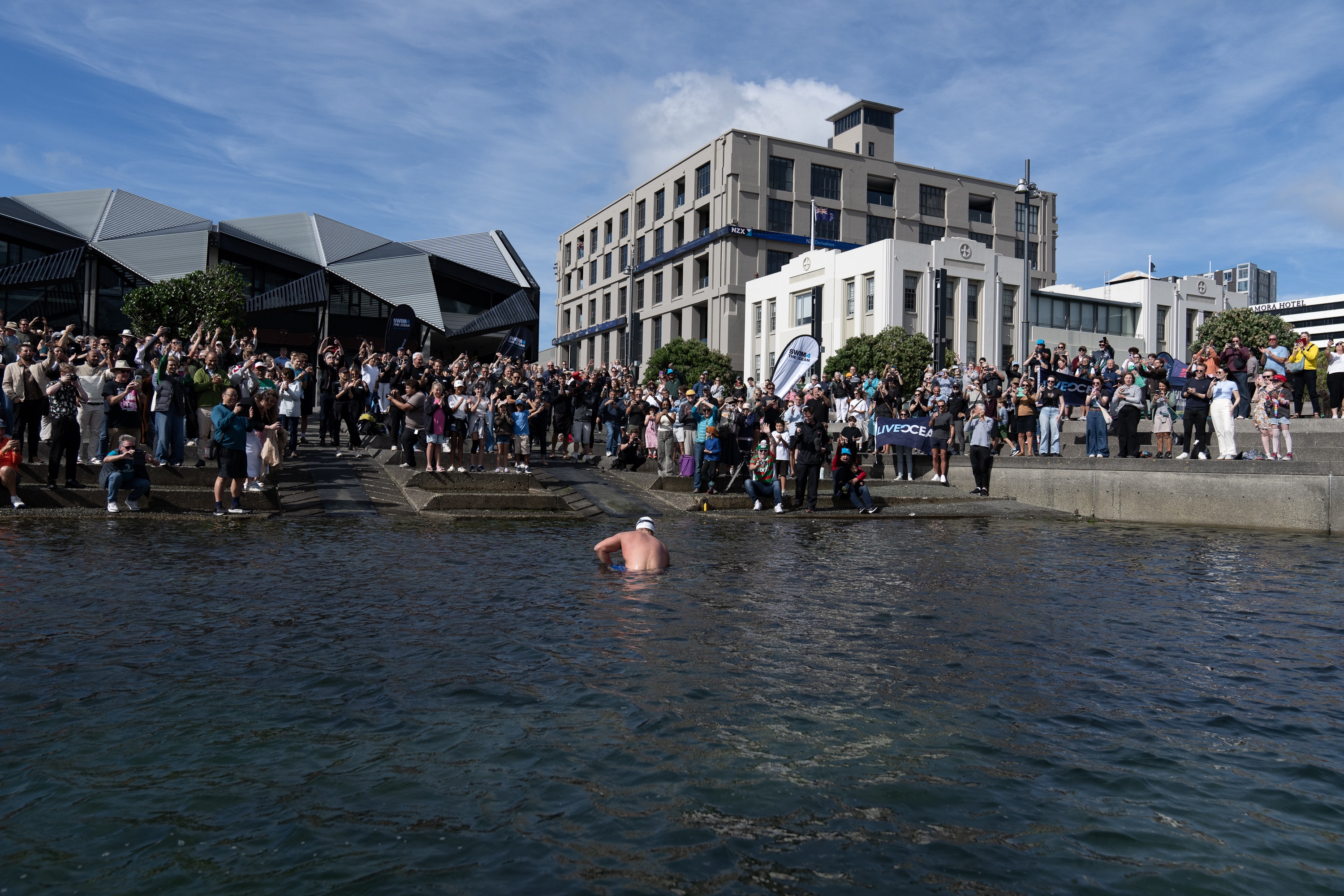 Jono Ridler walks up the ramp