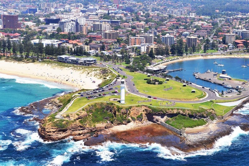Aerial view of Wollongong.