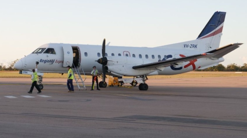 Regional Express Airlines plane on the tarmac