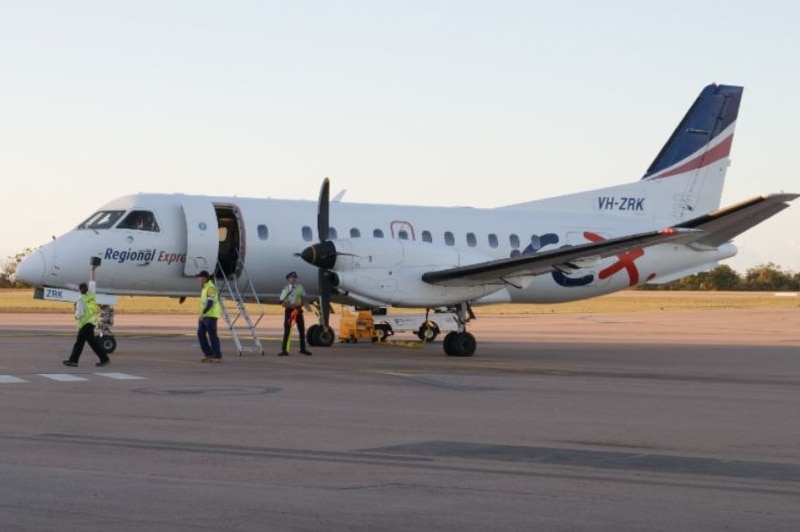 Regional Express Airlines plane on the tarmac