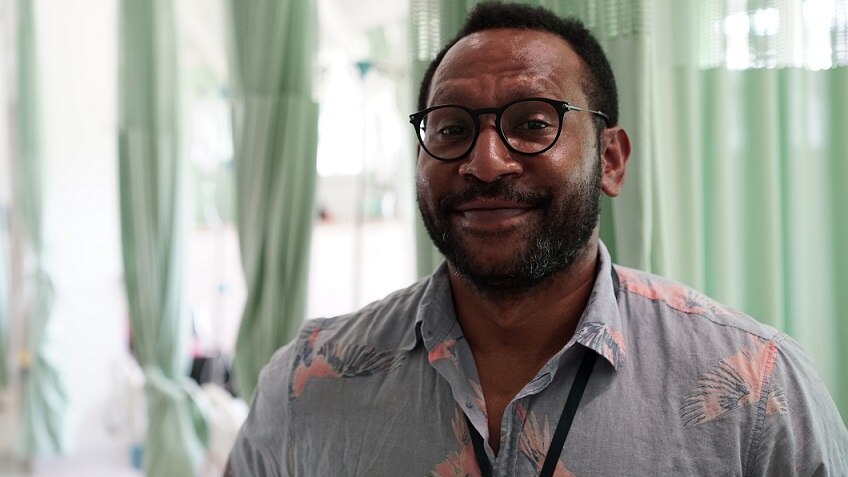 Dr Alfred Mel at the National Cancer Clinic at the Angau Hospital in Lae.