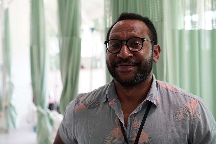 Dr Alfred Mel at the National Cancer Clinic at the Angau Hospital in Lae.