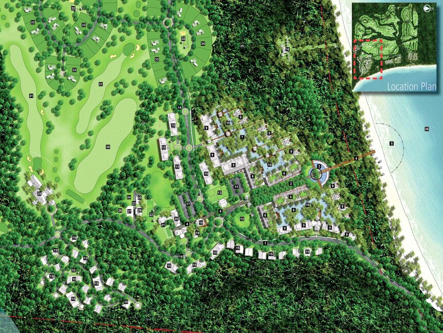 Proposed resort and residential development at Ella Bay.