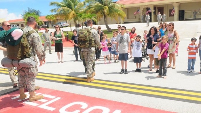 Air Force personnel return to Guam