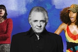 composite image featuring Karen O, Johnny Cash, Erykah Badu