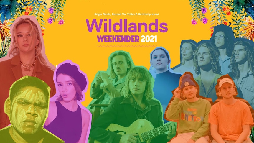 A collage of the Wildlands Weekender 2021 lineup