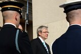 Kevin Rudd visited the Pentagon for talks with US Defence Secretary Robert Gates.
