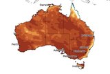 very red map of australia 