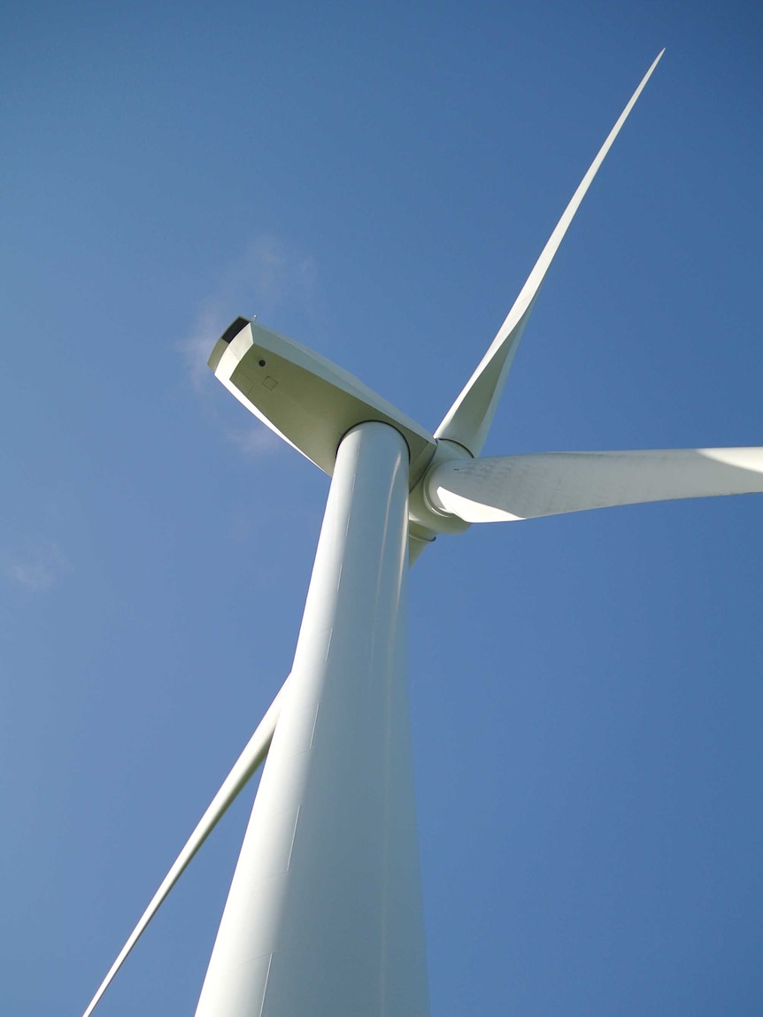 A wind turbine.