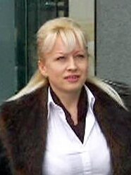 Malgorzata Poniatowska outside court