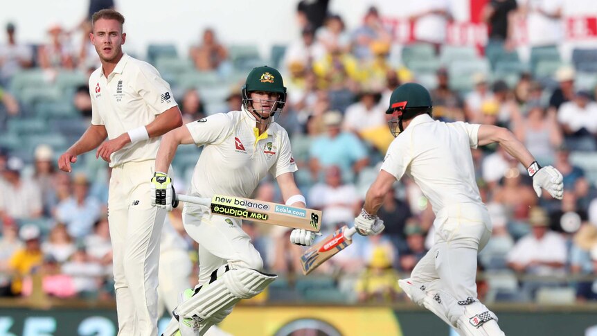 Steve Smith bats against England at the WACA