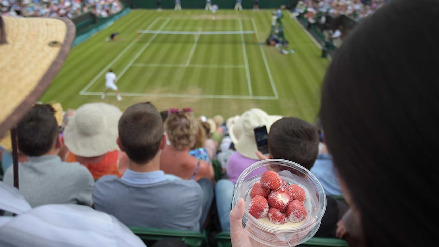 Strawberries and cream at Wimbledon.