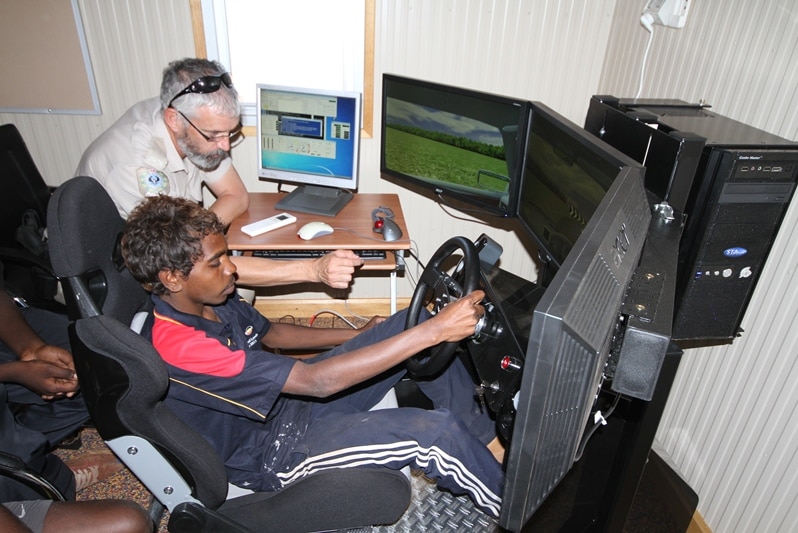 The traffic simulator is being used to help remote residents understand city driving needs