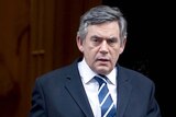 British Prime Minister Gordon Brown leaves 10 Downing Street
